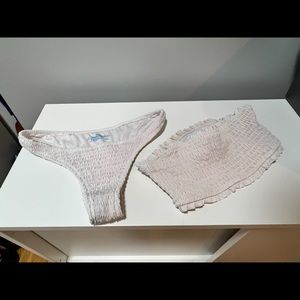 White bandeau bikini